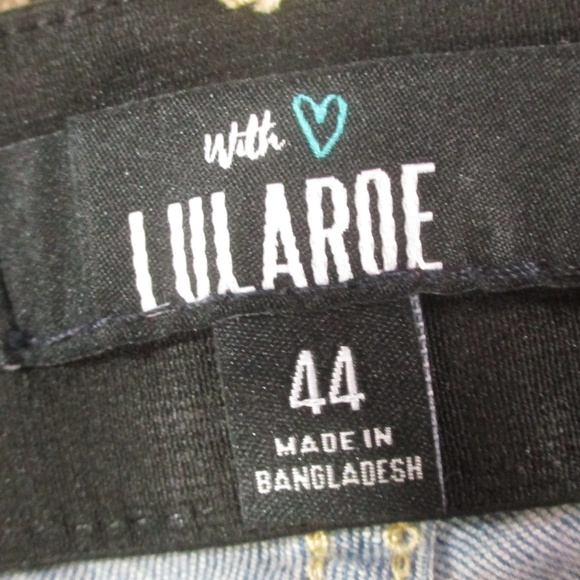 Lularoe Jeans Women's 44 Plus‎ Size Light Wash High Rise Slim Straight Denim - Picture 8 of 12